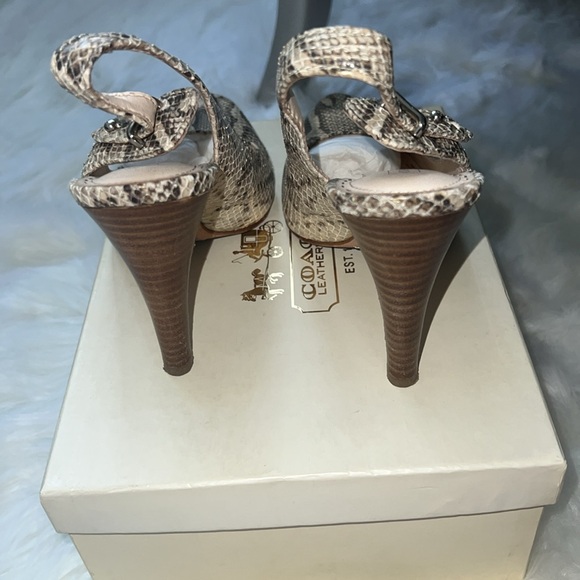 Coach Alma Python Print Heels - Picture 3 of 7